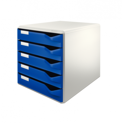 Pojemnik na korespondencję Leitz - 5 szuflad, niebieski (52800035)