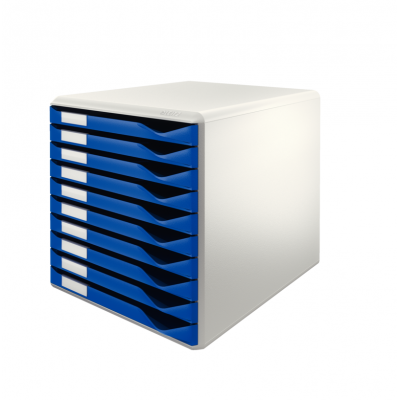 Pojemnik na korespondencję Leitz - 10 szuflad, niebieski (52810035)