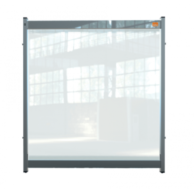 Modułowy system ekranów na biurko Nobo Premium Plus z przezroczystego PVC 750x820 mm kod: 1915550