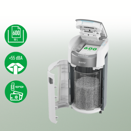 Niszczarka Leitz IQ Optimax AutoFeed 600 P5 kod: 80430000