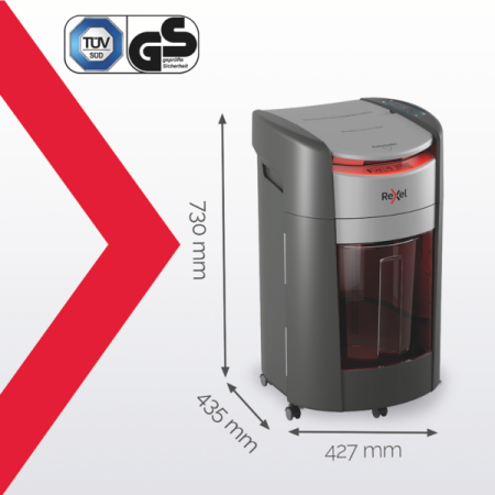 Niszczarka Rexel ShredMax AutoFeed+ 300M P5 kod: 2025300MEU + arkusze olejowe 12 szt. + kurier GRATIS!